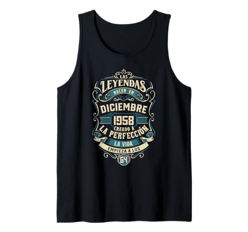Leyendas Fiesta Cumpleaños 64 Años Nacidos Diciembre 1958 Camiseta sin Mangas