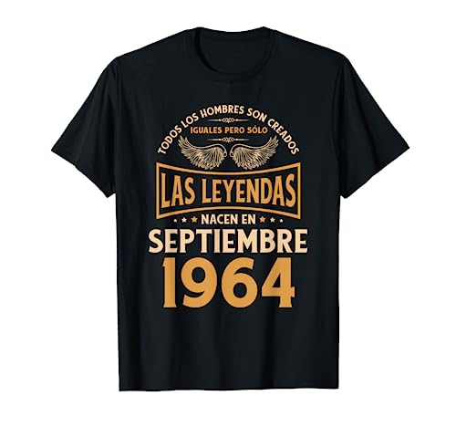 Cumpleaños Hombre Regalos Las Leyendas Septiembre 1964 Camiseta