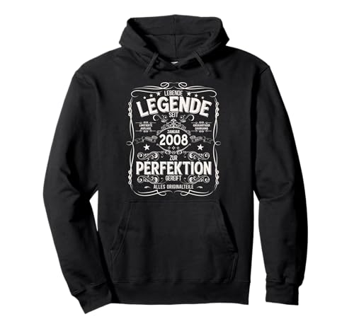 18 cumpleaños Hombre Mujer Regalo Enero 2008 Sudadera con Capucha