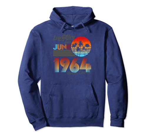 Legendario de cumpleaños desde junio de 1964 Sudadera con Capucha