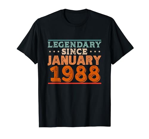 Legendary desde enero de 1988 impresionante fiesta retro de cumpleaños Camiseta