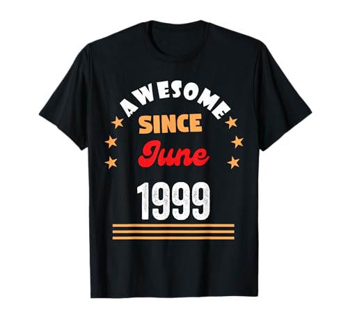 Cumpleaños de Junio 1999 Impresionante Desde 1999 Junio Vintage Camiseta