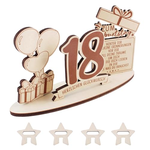 Sekfpnk Regalos de Dinero para el día 18. Adecuado para Hombres y Mujeres, Carteles de Madera,...