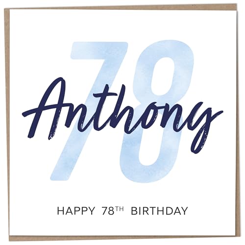 Tarjeta de felicitación de cumpleaños número 78 para hombres, recuerdo inusual de 78 años,...