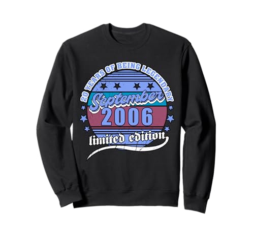 20 cumpleaños Septiembre 2006 Vendimia 20 Años Legendary Sudadera