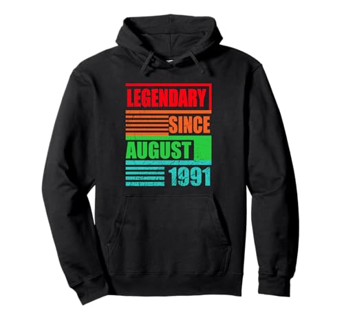 35 cumpleaños Legendario Desde Agosto de 1991 cumpleaños Sudadera con Capucha