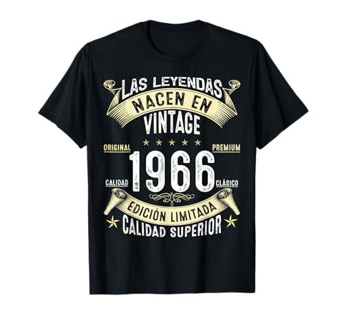 60 Años Cumpleaños Las Leyendas nacen en de 1966 Camiseta