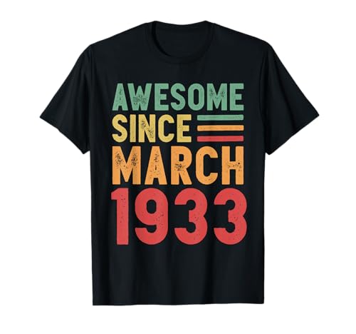 Impresionante regalo de 100 cumpleaños desde marzo de 1933 Camiseta