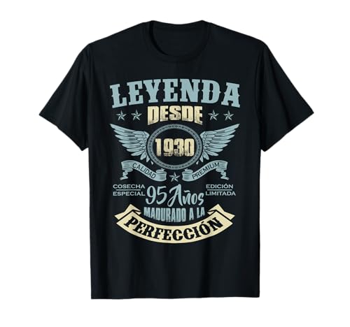Cumpleaños 95 Años Leyenda desde 1930 Camiseta