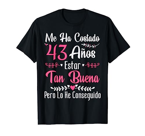 43 Años Regalo de Cumpleaños Mujer Hecha En 1980 43 Años Camiseta
