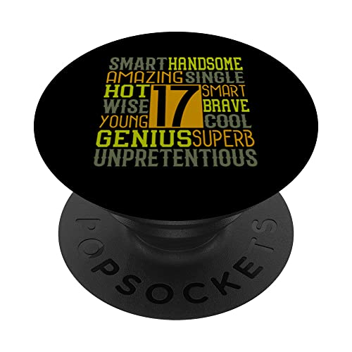 Celebrando 17 cumpleaños PopSockets PopGrip Adhesivo