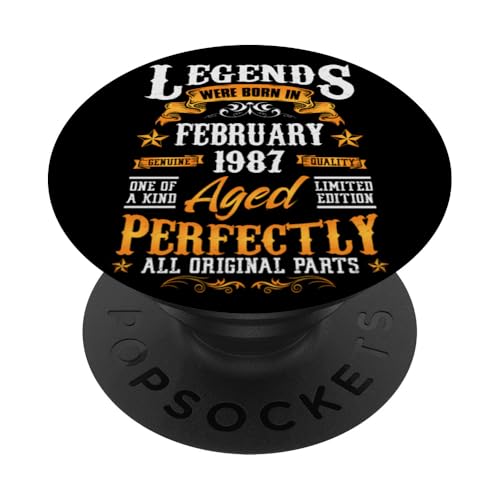 39.o cumpleaños Leyendas Vintage Nacido en 1987 39 años PopSockets PopGrip Adhesivo