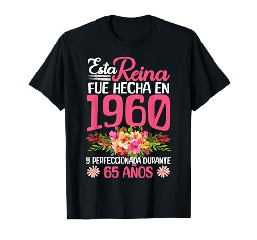 65 Años Regalo de Cumpleaños Mujer Hecha En 1960 65 Años Camiseta