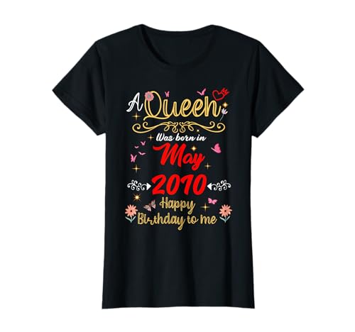 Mayo cumpleaños Reina Desde Mayo 2010 Mayo niña Camiseta