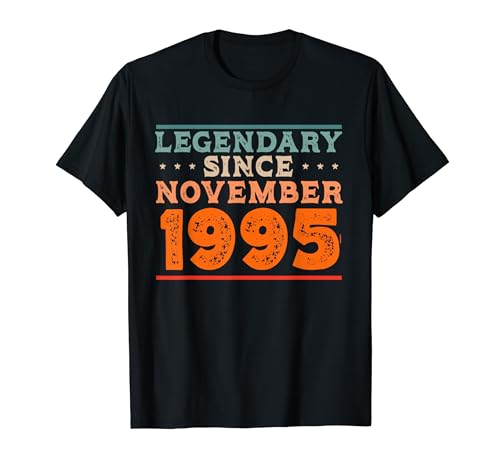 Legendario desde noviembre de 1995 retro vintage fiesta de cumpleaños Camiseta