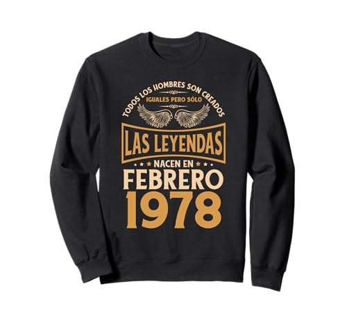 Cumpleaños Hombre Regalos Las Leyendas Febrero 1978 Sudadera