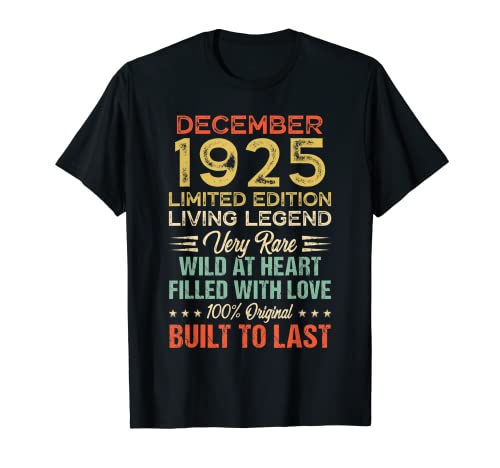 Divertidos regalos de cumpleaños 95 de diciembre de 1925, 95 años Camiseta