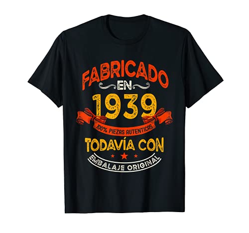 Fabricado En 1939 Regalo 82 Años Cumpleaños Hombre Mujer Camiseta