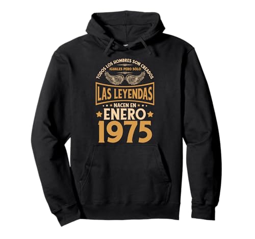 Cumpleaños Hombre Regalos Las Leyendas Enero 1975 Sudadera con Capucha