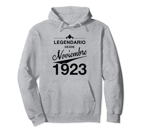 100 cumpleaños Nacido en Noviembre de 1923 Vintage 100 años Sudadera con Capucha
