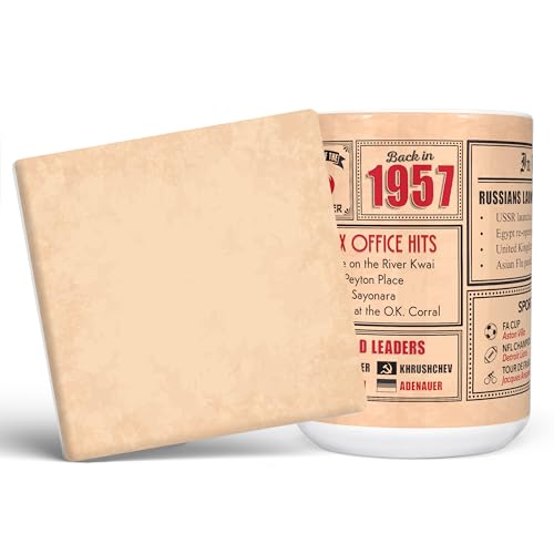 Mug Monster - Regalo de 68 cumpleaños para hombres y mujeres – Taza de este año Back in 1957,...