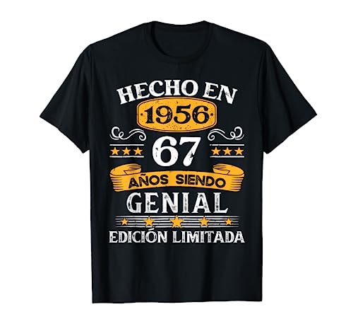 67 Años Cumpleaños Regalo Hombre Hecho En 1956 Hecho En 1956 Camiseta