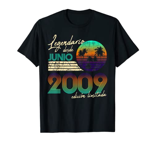 Cumpleaños Hombre Regalos Legendario Desde Junio 2009 Camiseta