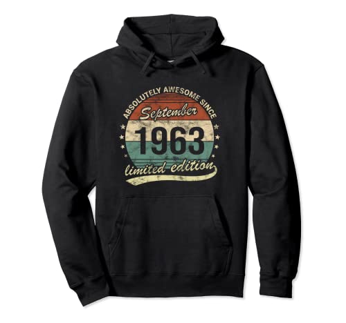 Fantastico desde Septiembre 1963 Hombre o Mujer Cumpleaños Sudadera con Capucha