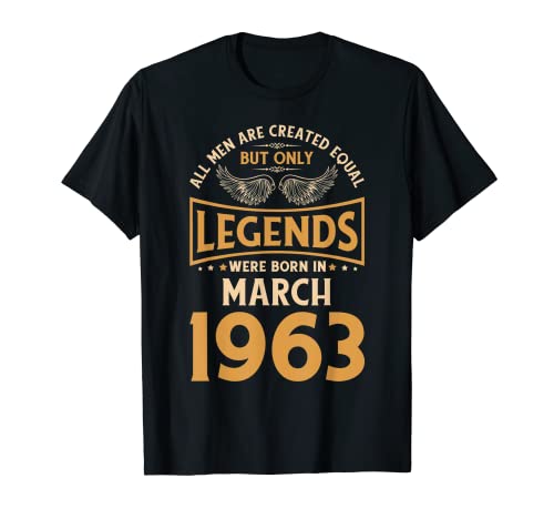 Las leyendas de cumpleaños nacieron en marzo de 1963. Camiseta