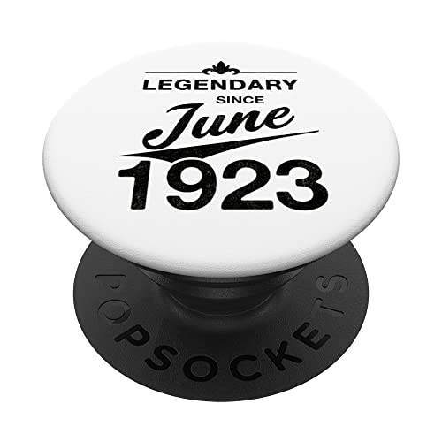 100 cumpleaños Nacido en Junio de 1923 Vintage 100 años PopSockets PopGrip Intercambiable