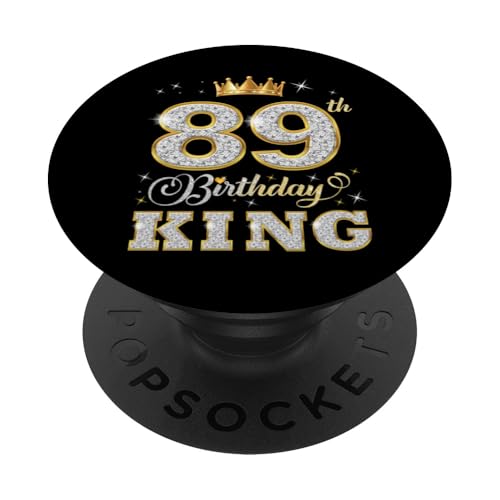Fiesta de cumpleaños número 89 del Rey de 89 años para él PopSockets PopGrip Adhesivo