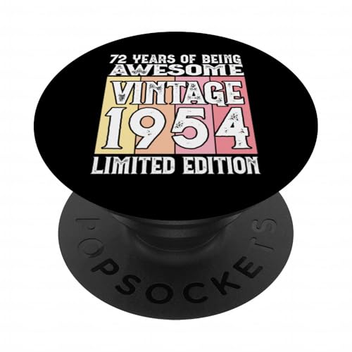 Legendario Desde 1954 Edición Limitada 72 cumpleaños PopSockets PopGrip Adhesivo