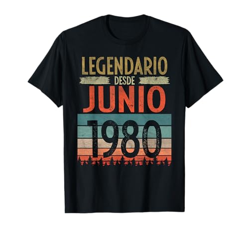 Junio 1980 Vintage - 45 Años Regalo Cumpleaños Hombre Camiseta