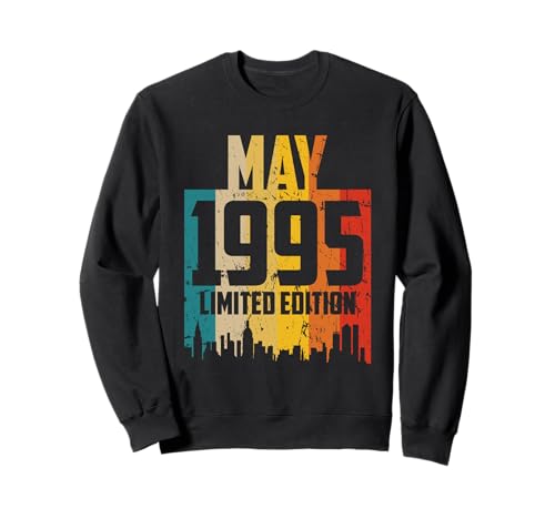 Mayo 1995 Edición Limitada 29 Años Cumpleaños Retro Vintage Sudadera