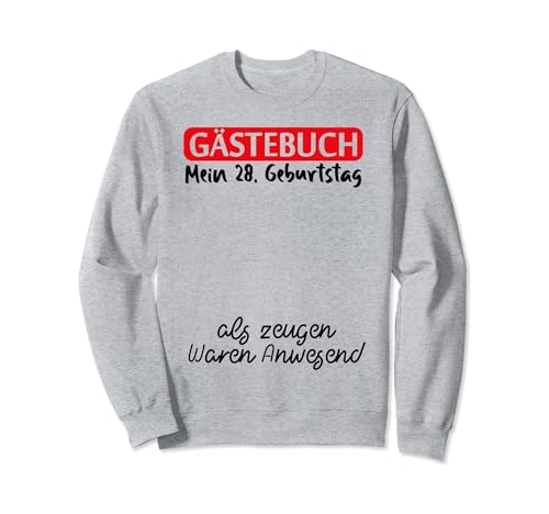 Gästebuch Mein 28. Geburtstag Libro de visitas Firma Sudadera