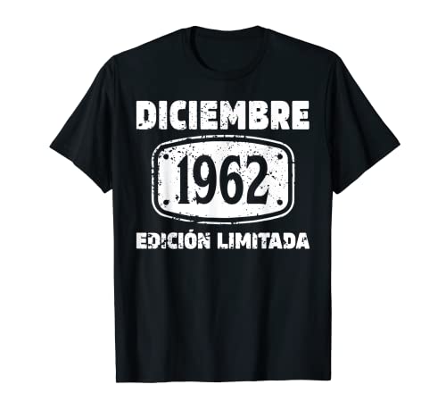 60 Años Cumpleaños Diciembre 1962 Hombre Mujer Diciembre Camiseta