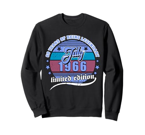 60 cumpleaños Julio 1966 Vendimia 60 años Legendary Sudadera