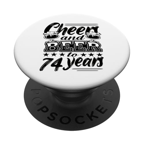 74 Cumpleaños 74 Cumpleaños Marido 74 Cumpleaños Papá PopSockets PopGrip Adhesivo