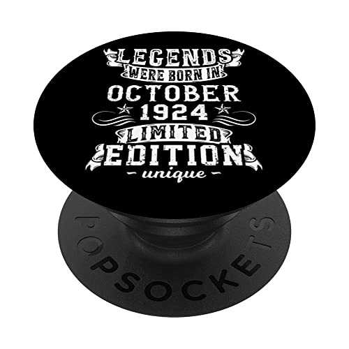 Cumpleaños Octubre 1924 Edición Limitada Regalo Used Vintage PopSockets PopGrip Intercambiable