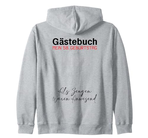 Gästebuch Mein 58. Geburtstag Libro de visitas Firma Sudadera con Capucha
