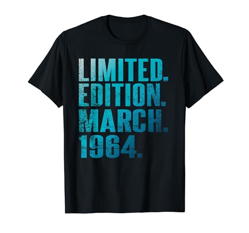 60 cumpleaños 60 años hombre mujer I marzo 1964 regalo Camiseta