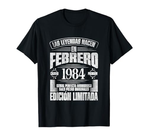 Las Leyendas Nacen en Febrero de 1984-42 Años Cumpleaños Camiseta