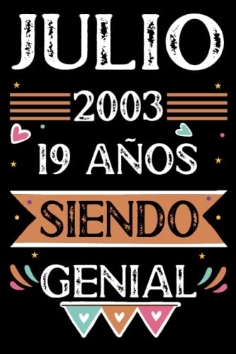 CUADERNO, Julio 2003, 19 Años Siendo Genial: 19 años. Libro de visitas, cuaderno, 110 páginas de...