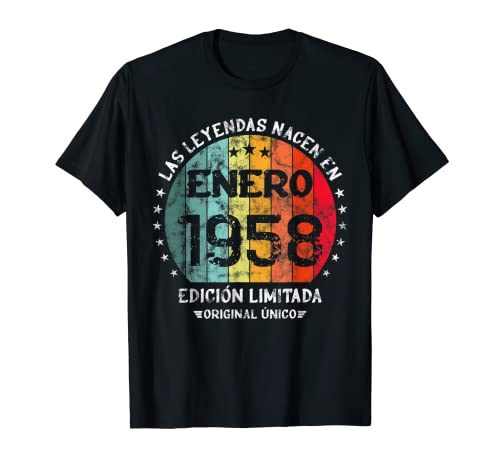 Las Leyendas Nacen En Enero 1958 Edición Limitada Retro Camiseta