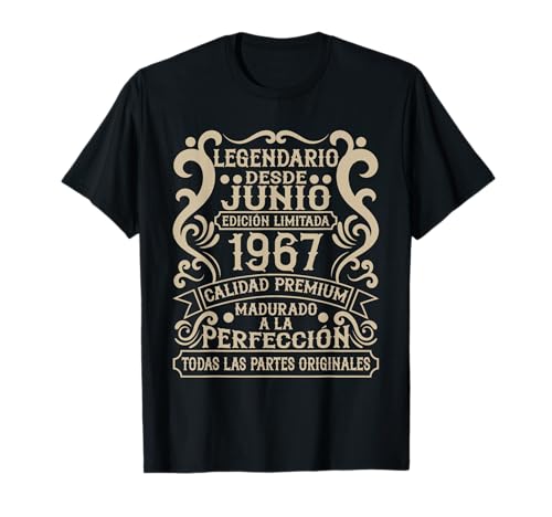 Legendario Desde Junio 1967 - Cumpleaños 59 Años Camiseta