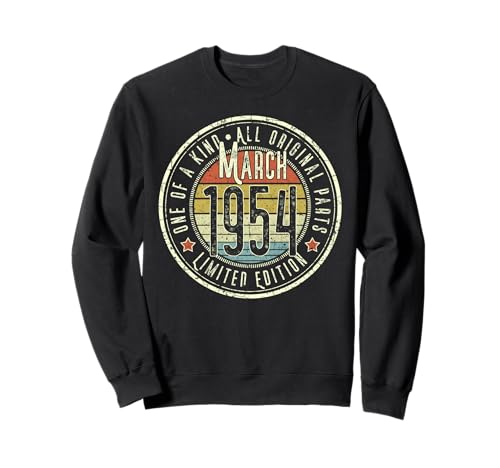 71 Cumpleaños Vintage Marzo 1954 Retro Edición Limitada Sudadera