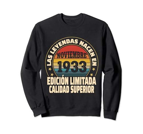 Edición Limitada Noviembre 1933 - Cumpleaños 91 Años Sudadera