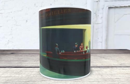 Genérico Taza Noctámbulos (1942) de Edward Hopper. Ideal para todo amante de la pintura.