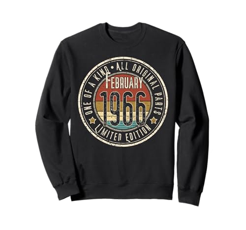 59 Cumpleaños Vintage Febrero 1966 Retro Edición Limitada Sudadera