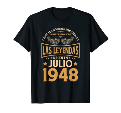 Cumpleaños Hombre Regalos Las Leyendas Julio 1948 Camiseta